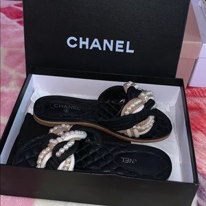 CHANEL calf leather Sandals